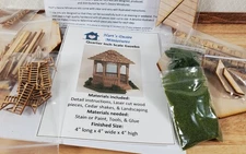 Quarter Scale Gazebo KIT DIY 1:48 Dollhouse Miniature Garden