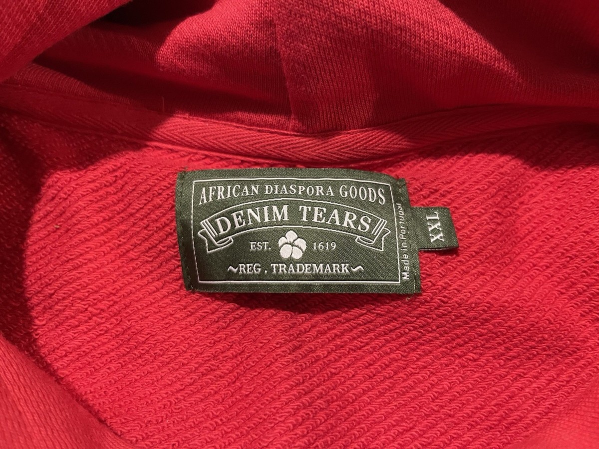 Denim Tears Hoodie - Red - 2XL - Authentic | eBay