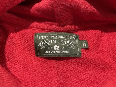Denim Tears Hoodie - Red - 2XL - Authentic | eBay