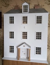 White Victorian Dolls House With All Contents Included