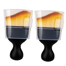 2PCS Car Interior Detailing Brush, Auto Car Detailing Brush Dusting Brown