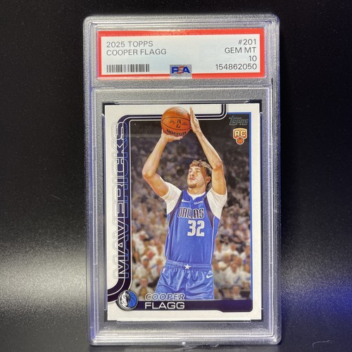 COOPER FLAGG 2025-26 TOPPS BASKETBALL #201 ROOKIE CARD PSA 10 GEM MINT