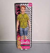 Barbie Fashionistas #139 Boy Doll Yellow Pattern Shirt Denim Shorts NIB
