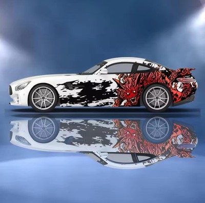 Beast Car Decal; Evil Energy Monster Car Decal ; Comes With Both Sides; Car Wrap