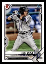 Eddy Diaz 2021 1st Bowman Prospects Rookie #BP-33 Colorado Rockies *066E
