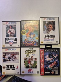 Sega Genesis Model 2 MK-1631 with Box, 2 Controllers, Cords, 14 Games Tested