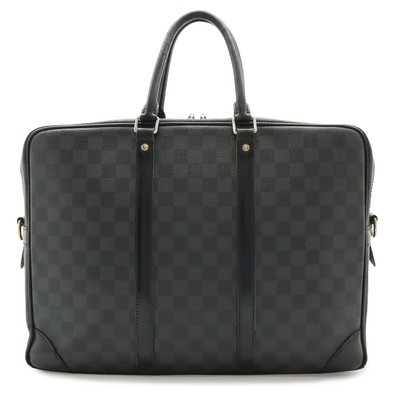 LOUIS VUITTON Business bag PDV Damier Graphite Black Authentic From Japan
