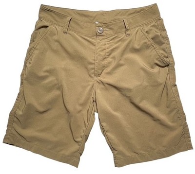 Columbia Mens SZ 32x10 Performance Shorts Khaki Tan Lightweight Outdoor-1355