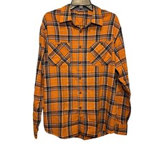 Men s Orange flannel type shirt. Size L. New without tags.
