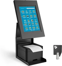 Mount-It! iPad Kiosk Stand Printer Shelf Locking Anti-Theft Tablet Enclosure