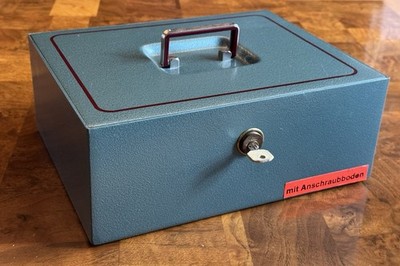Vintage Burg Wachter Large Royal Cash Box Safe, 13 Pounds