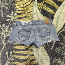Womens Soze 00 American Eagle Super Low Rise Micro Jean Shorts VTG Y2K 2000s
