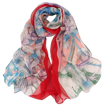 Pokeedioty Scarfs for Women Lightweight Fashion Scarves Elegant Floral Y-157