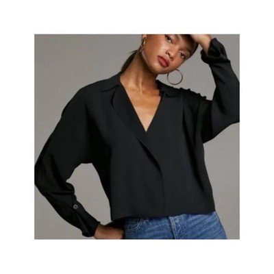 Babaton Aritzia Martin Blouse Black Size Small
