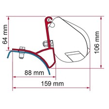 Fiamma Motorhome F35 R.Traffic Vivaro Prima Awning Adapter Kit - 98655-893