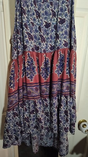 Lucky Brand Los Angeles Women's.Medium. Sun Dress. Paisley. Beach Cover Up. Boho - Picture 8 of 11