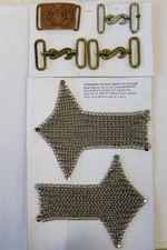 Australia/Great Britain, Belt Buckle & Cavalry Chain Group, c1900s, Genuine