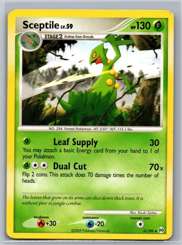 Sceptile 31/99 Rare Arceus Pokemon Lightly Played