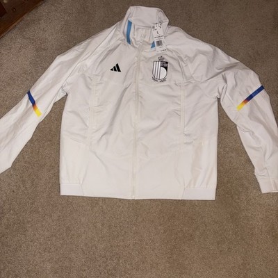 RARE Belgium White Anthem World Cup Jacket Size Men L NWT