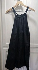 GAP Black Solid Shift Dress Halter Tie Neck Sleeveless Pockets Knee, Sz 12