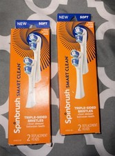 Lot Of 2 Spinbrush Smart Clean Replacement Heads 2-Pack Soft Bristles