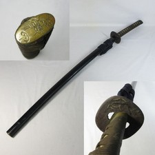 P0749b : Véritable, ancien KOSHIRAE pour épée longue japonaise KATANA avec bons ornements. 2