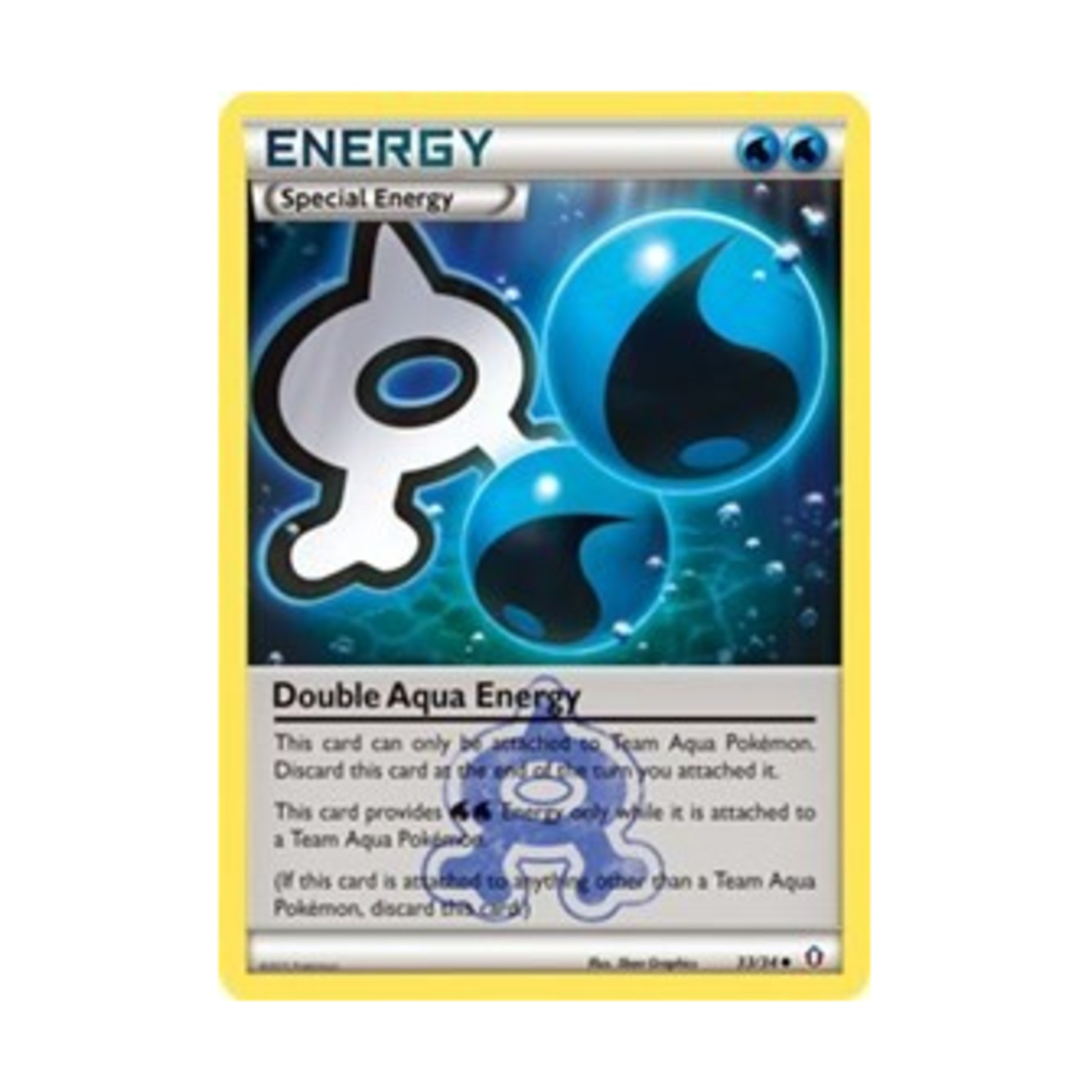 Pokemon Pokemon Double Crisis Double Aqua Energy (U) #33 (Reverse Holo) NM