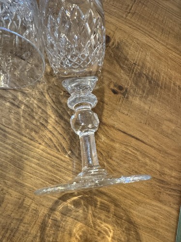 Vintage Yugoslavian Hand Crafted Crystal 16 Oz. Tall ICED TEA GLASSES 9.5” Tall - Picture 7 of 8