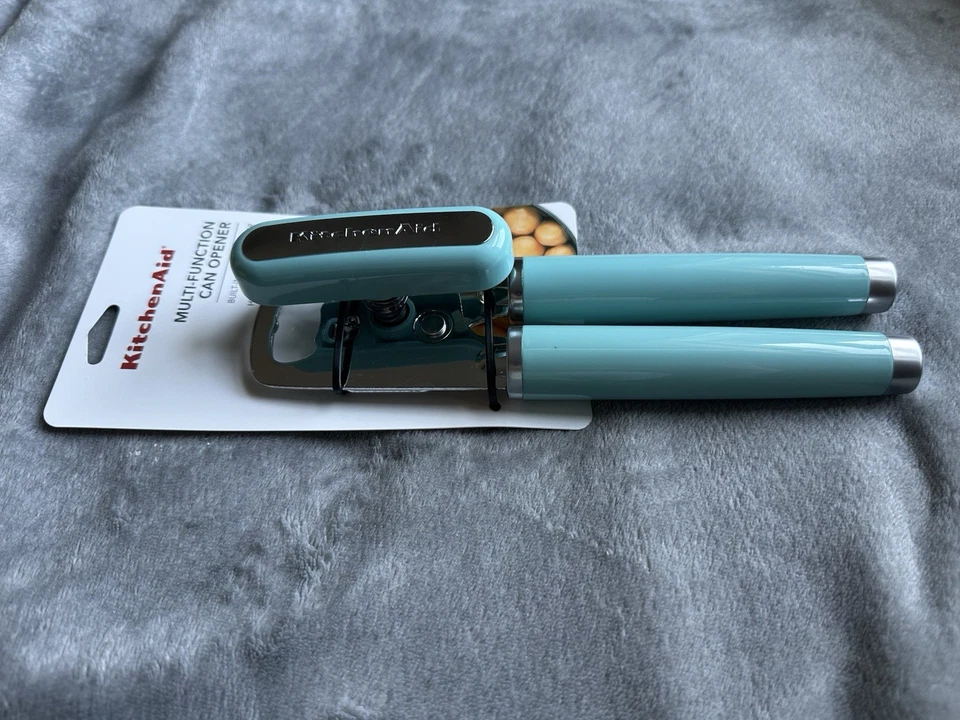 KitchenAid MULTIFUNCTION Carbon Steel Blade EASY CRANK CAN BOTTLE OPENER Aqua - Image 3 of 4