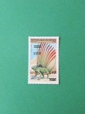 Bénin surchargé 135f sur 40f Dinosaure Double Frappe Inversée Neuf MNH