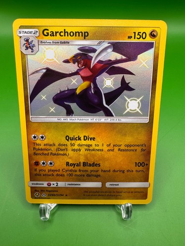 Garchomp SV40/SV94 Shiny Rare Hidden Fates Shiny Vault Pokemon Holo Near Mint