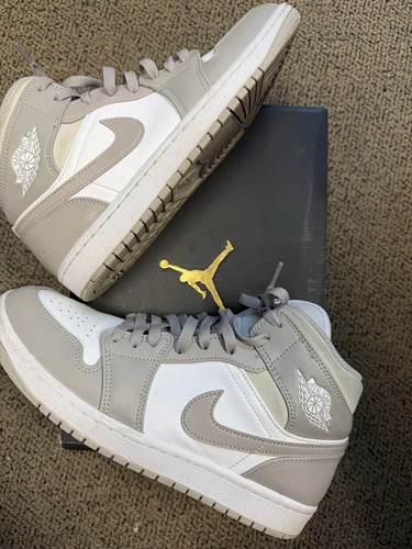 8.5M, Air Jordan 1 Mid Linen, 554724-082 