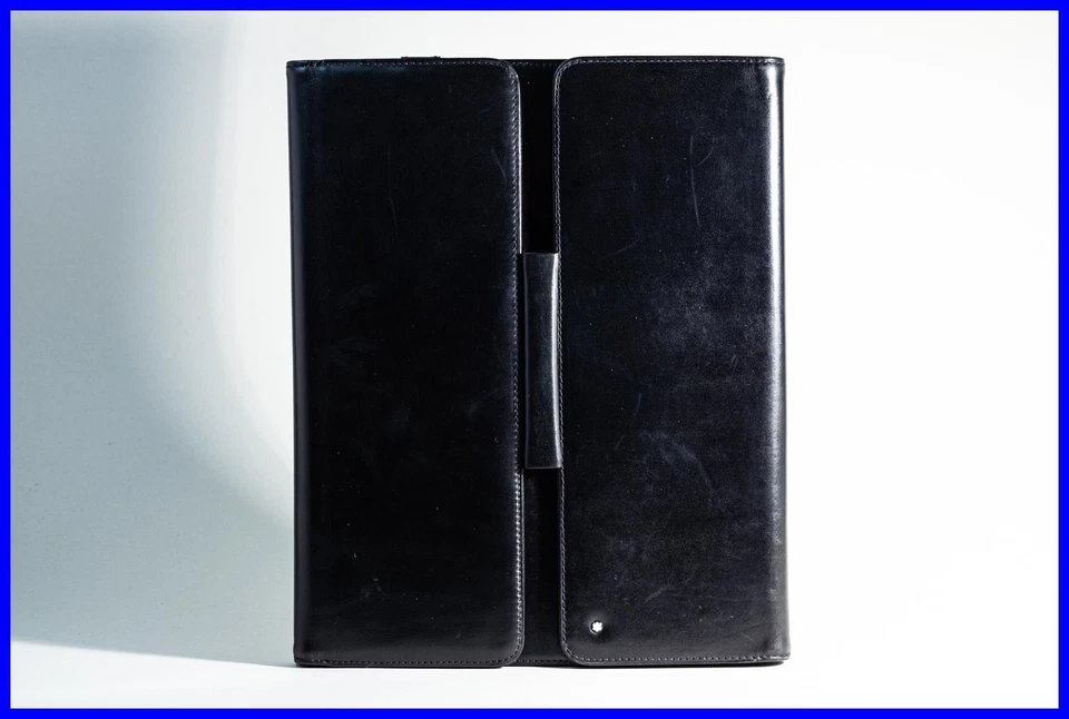 1990s große MONTBLANC Meisterstück Konferenzmappe / Organizer Din A4 in Schwarz