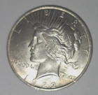 1922 D US Peace Silver Dollar, MS/BU