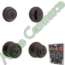 *1-Lock* Kwikset Combo Pack Cove Keyed Knob & Single Cylinder Deadbolt 96900-421