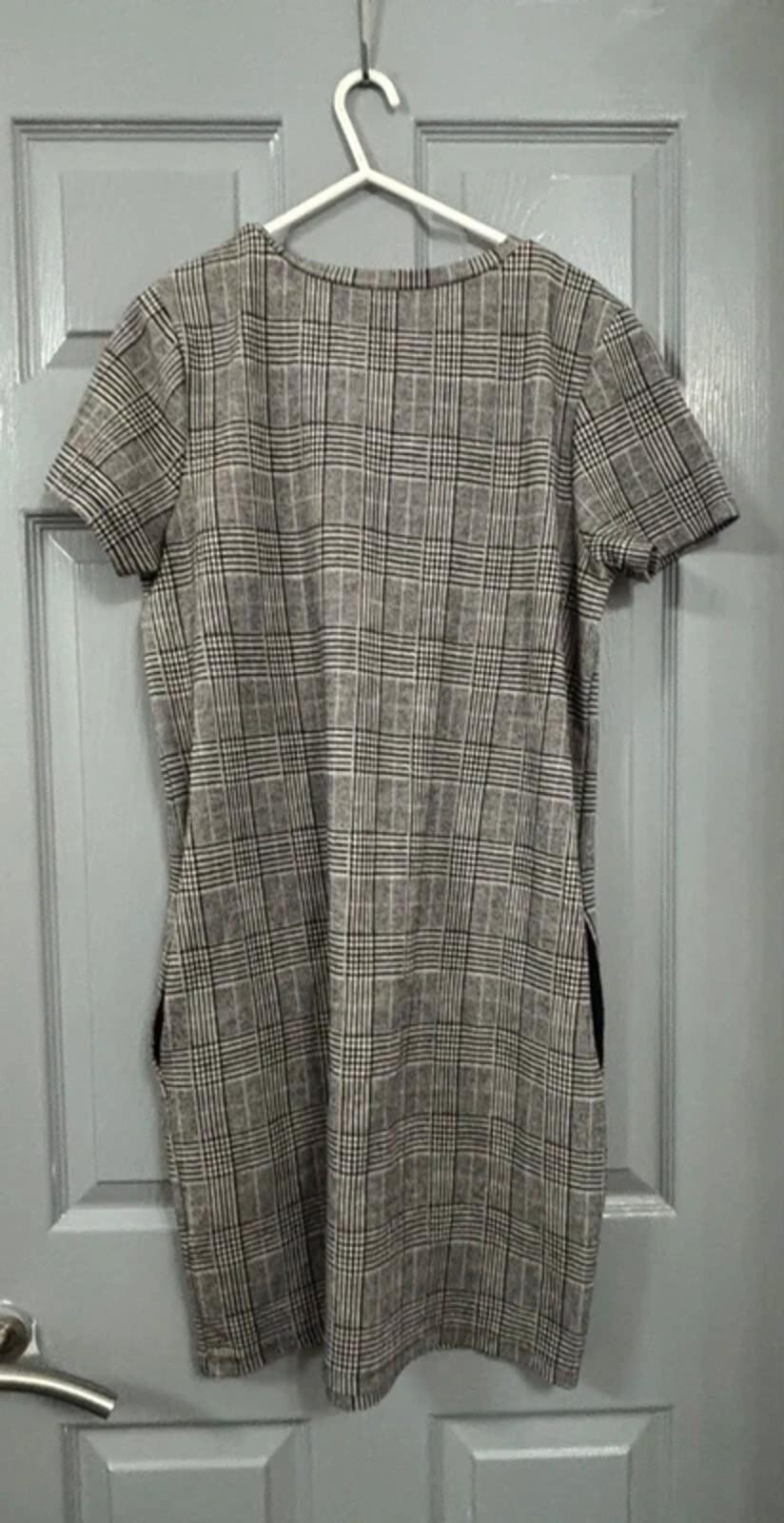 Next Grey Glen Plack Check Tunic Dress - Size 14 image 2