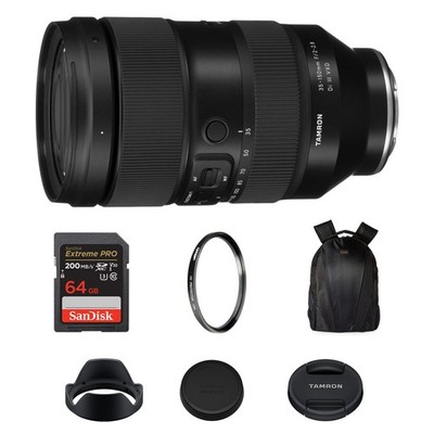 Tamron 35-150mm f/2-2.8 Di III VXD Lens-Sony E+64GB SDXC+82mm Tiffen Filter Kit