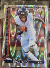 2025 Topps Chrome Evan Engram #92 RayWave Refractor Denver Broncos