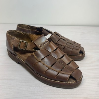 Bass Fisherman Sandals Women's M Buckle Brown Leather