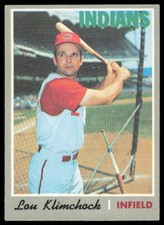 1970 TOPPS LOU KLIMCHOCK CLEVELAND INDIANS #247 VG/EX
