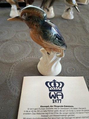 Eisvogel, Vögel W&A Porzellan Figur Wagner & Apel 12 cm In Originalverpackung