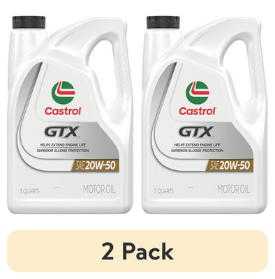 (2 pack) Castrol GTX 20W-50 Conventional Motor Oil, 5 Quarts