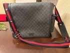 Large Gucci Diaper Bag in Black/Grey GG Supreme Canvas