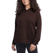 Danskin Women's Melange Hoodie Brown Expresso XL