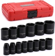 Metric 12-inch Drive 14-piece Shallow Impact Socket Set - Anti-corrosion Finish Metric 12-inch Drive 14-piece Shallow Impact Socket Set - Anti-corrosion Finish