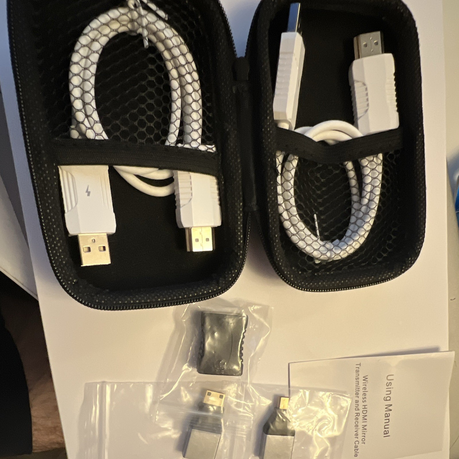 Wireless HDMI Mirror Transmitter & Receiver Set w/ Dongles, USB, Case, Manual image 9