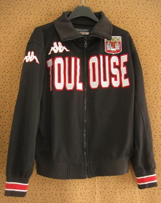 Veste Toulouse Vintage Noir rouge Jacket Homme Kappa Sport football - M - Photo 1/4