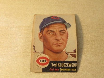 1953 TOPPS TED KLUSZEWSKI #162 CINCINNATI REDS LOW GRADE PLS READ DESCRIPTION