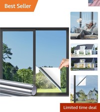 Window Privacy Film, One Way Window Tint for Home, Static Cling Anti UV Sun B...