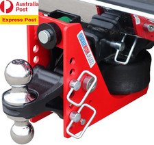 Shocker Air Ride Hitch Dual Tow Ball 50.8mm Receiver 6350kg Anti Sway Hitch